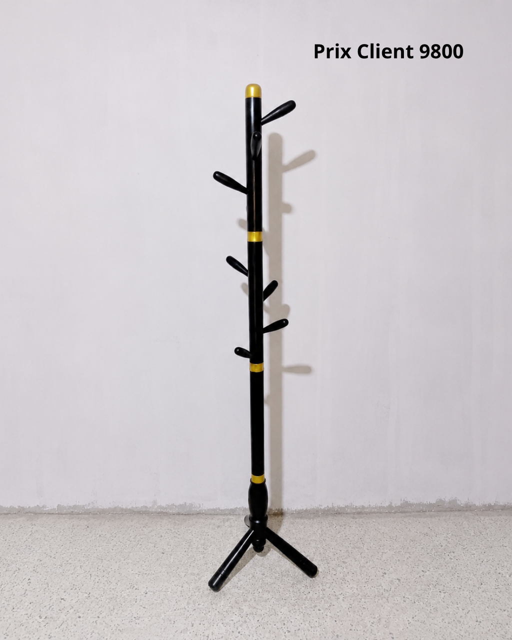 Porte-manteau design noir et doré