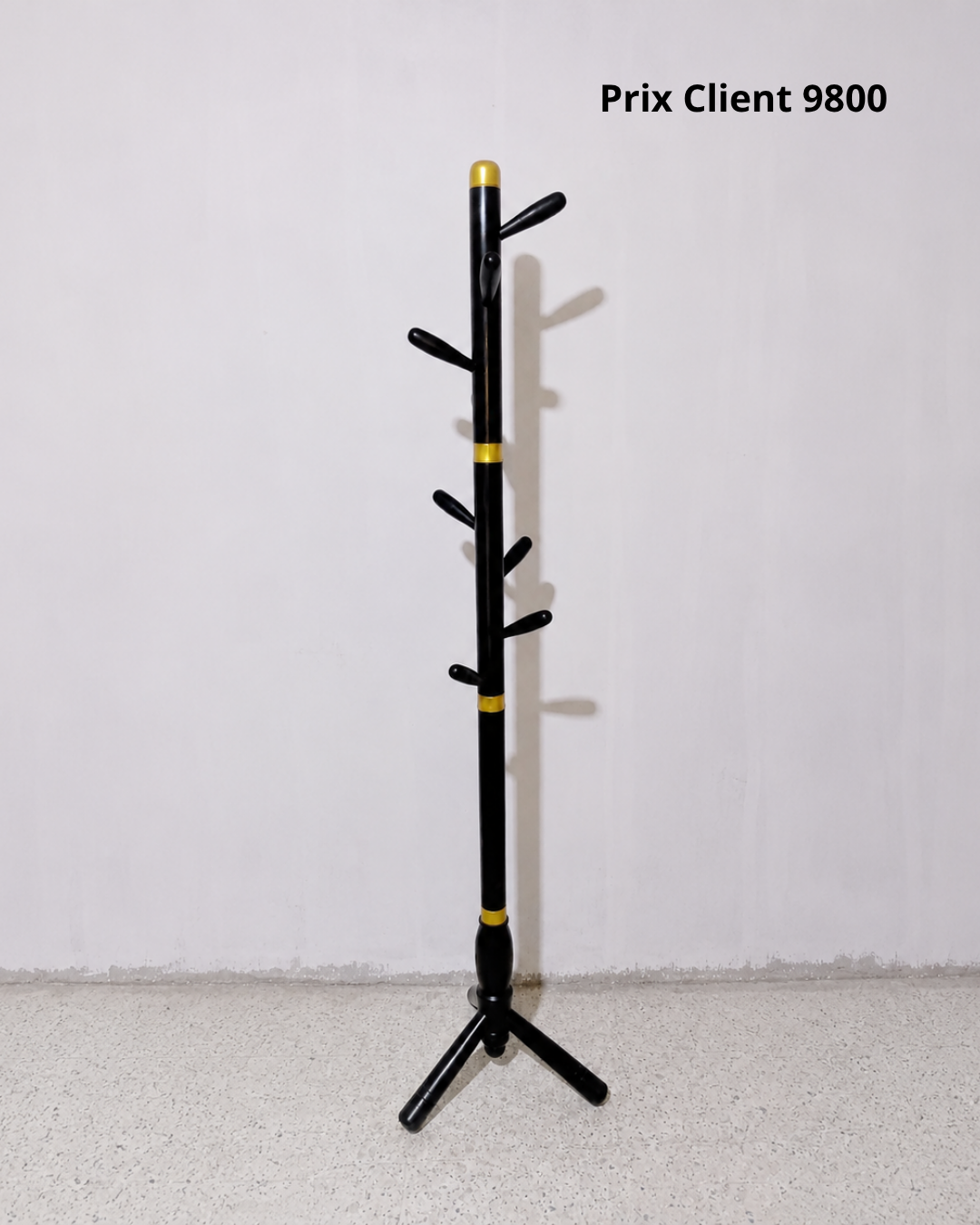 Porte-manteau design noir et doré
