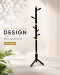 Porte-manteau design noir et doré